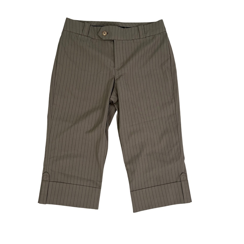 Gloria Vanderbilt Capri Pants Size 8 Pinstripe Cropped‎ Career Casual